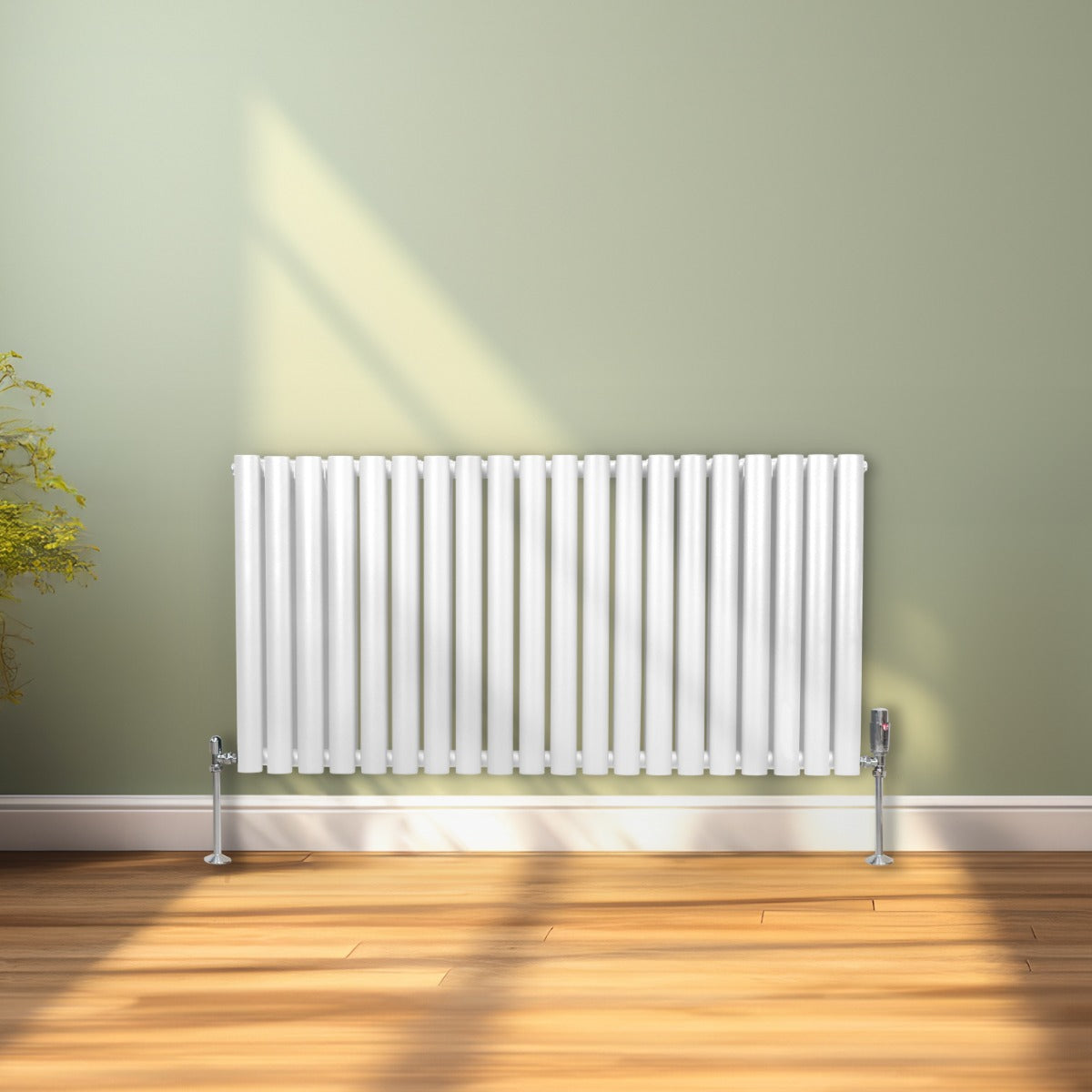 Ovale Kolomradiator - 600mm x 1200mm - Wit