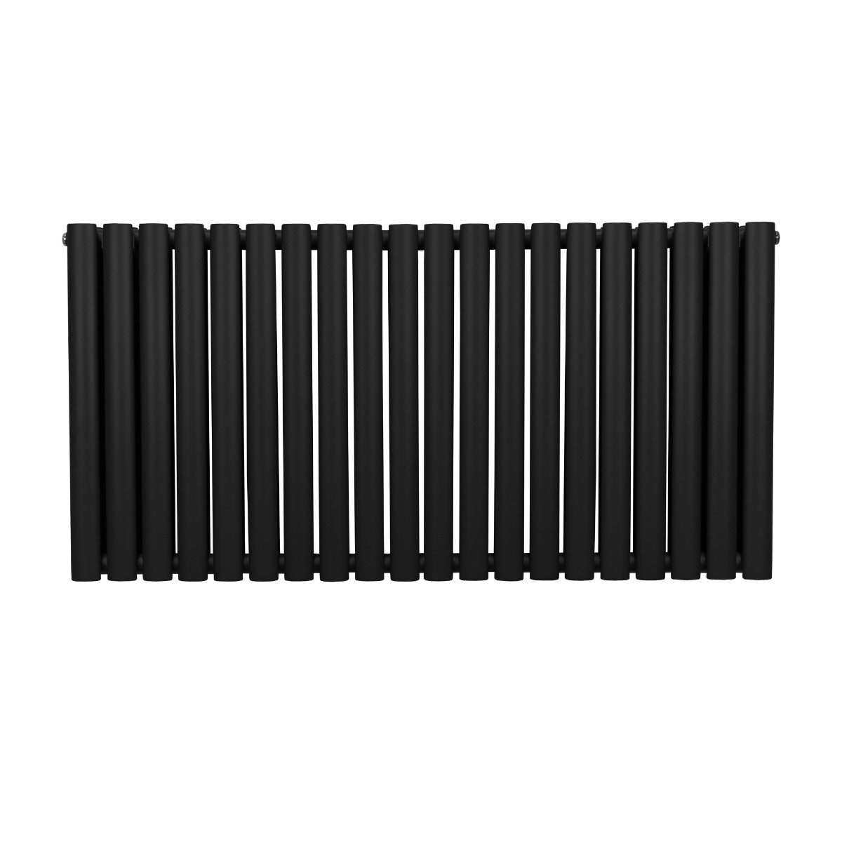 Ovale Kolomradiator - 600mm x 1200mm - Zwart