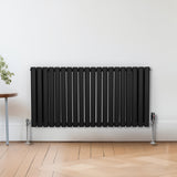 Ovale Kolomradiator - 600mm x 1200mm - Zwart