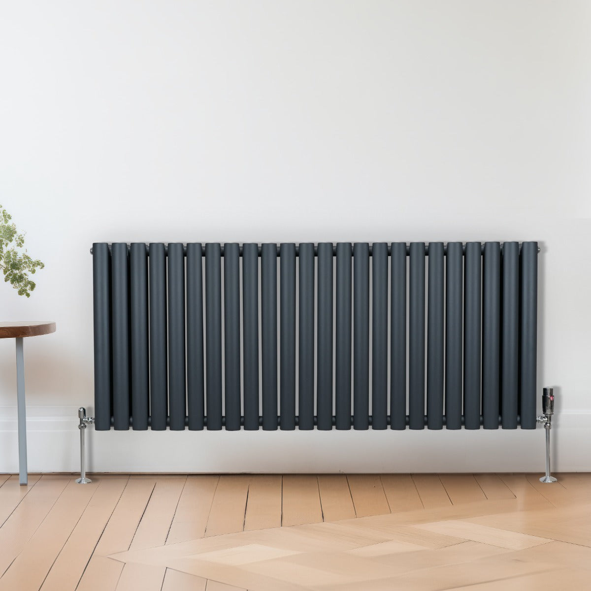 Ovale Kolomradiator - 600mm x 1440mm - Grijs