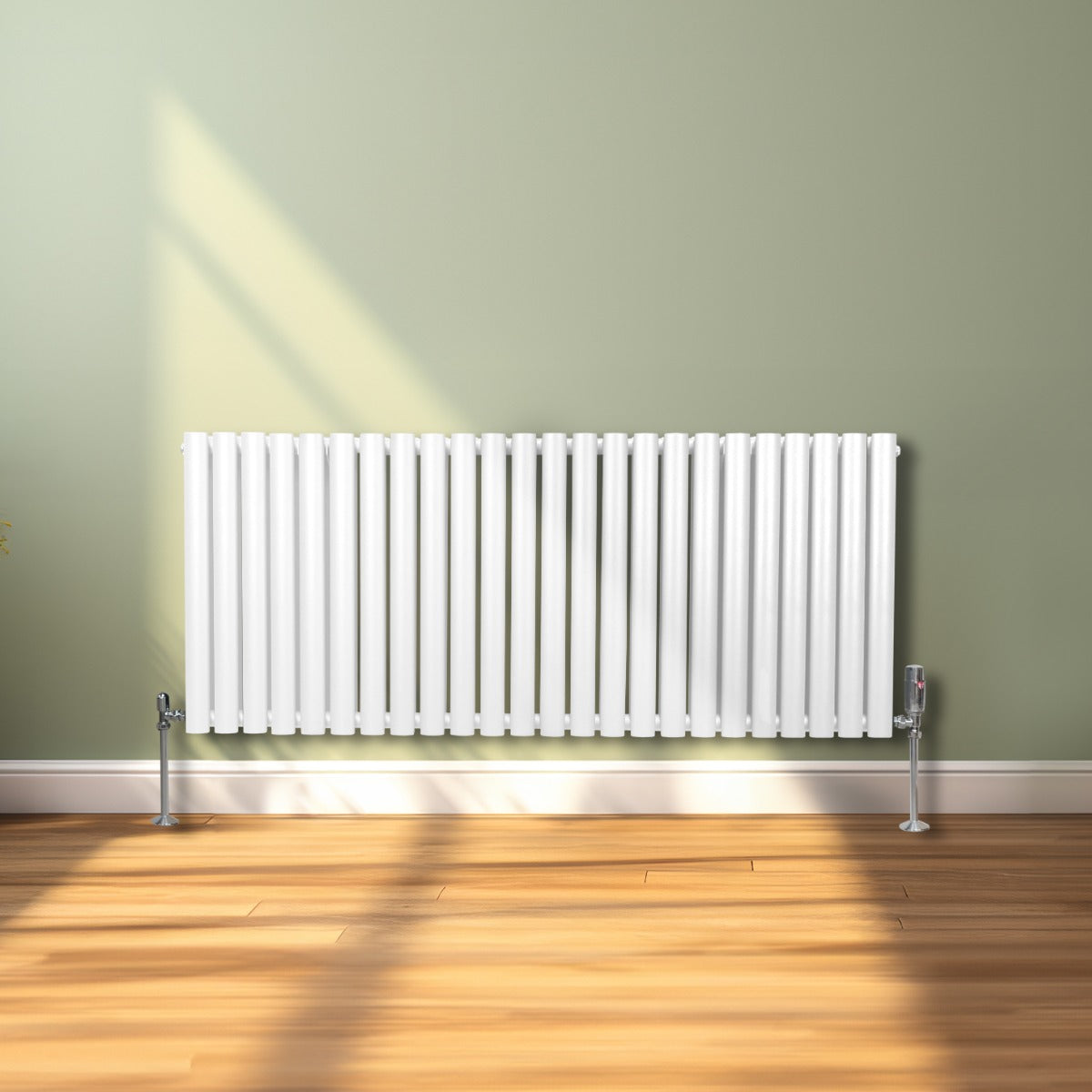 Ovale Kolomradiator - 600mm x 1440mm - Wit