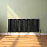 Ovale Kolomradiator - 600mm x 1440mm - Zwart