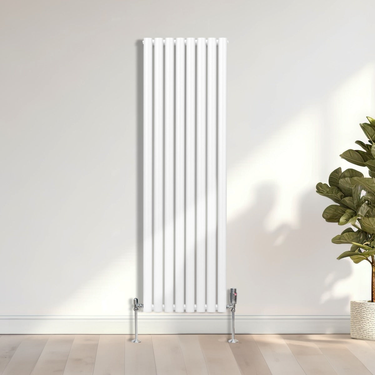 Ovale Kolomradiator - 1600mm x 480mm - Wit