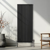 Ovale Kolomradiator - 1600mm x 600mm - Zwart