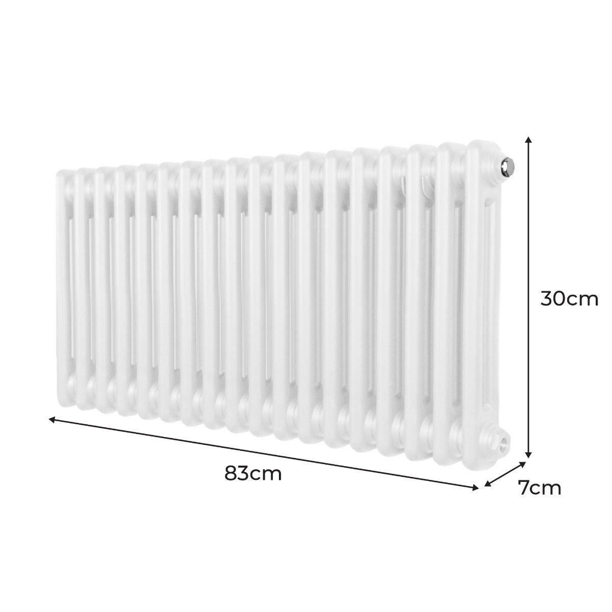 Traditionele 2 Kolom Radiator - 300 x 832mm - Wit