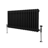 Traditionele 2 Kolom Radiator - 300 x 832mm - Zwart