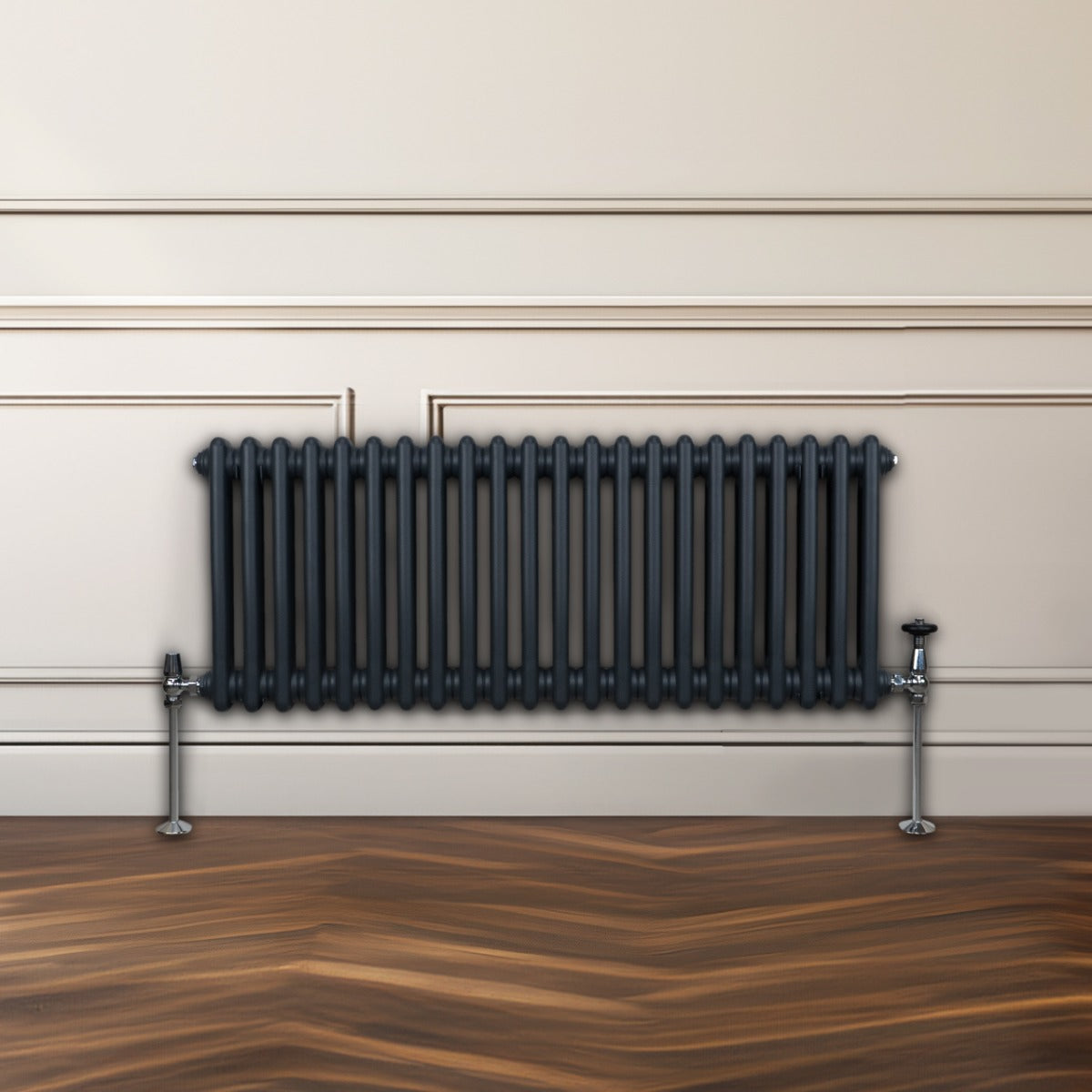 Traditionele 2 Kolom Radiator - 300 x 1012mm - Antraciet Grijs