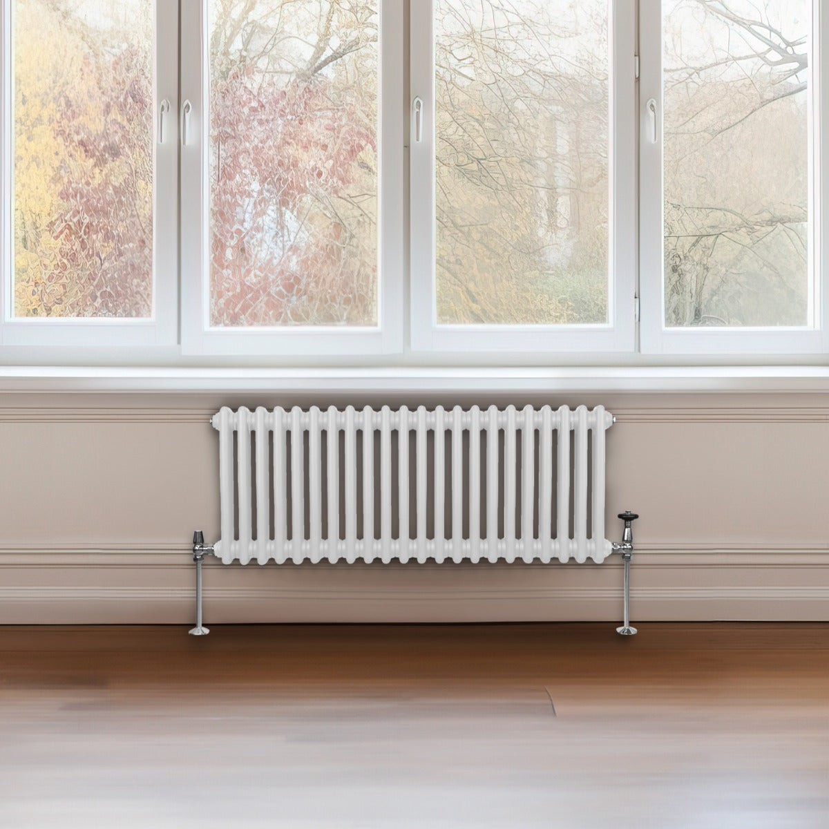 Traditionele 2 Kolom Radiator - 300 x 1012mm - Wit