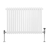 Traditionele 2 Kolom Radiator - 600 x 832mm - Wit