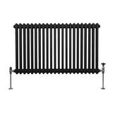 Traditionele 2 Kolom Radiator - 600 x 1012mm - Zwart