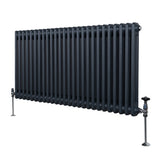 Traditionele 2 Kolom Radiator - 600 x 1192mm - Antraciet Grijs