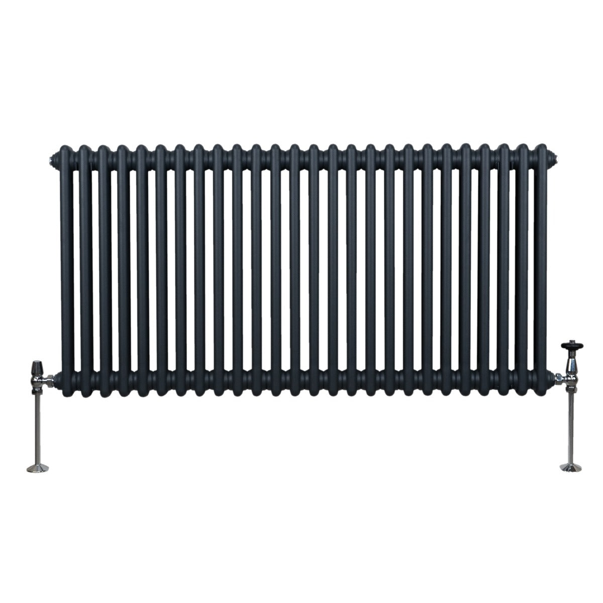 Traditionele 2 Kolom Radiator - 600 x 1192mm - Antraciet Grijs