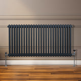 Traditionele 2 Kolom Radiator - 600 x 1192mm - Antraciet Grijs