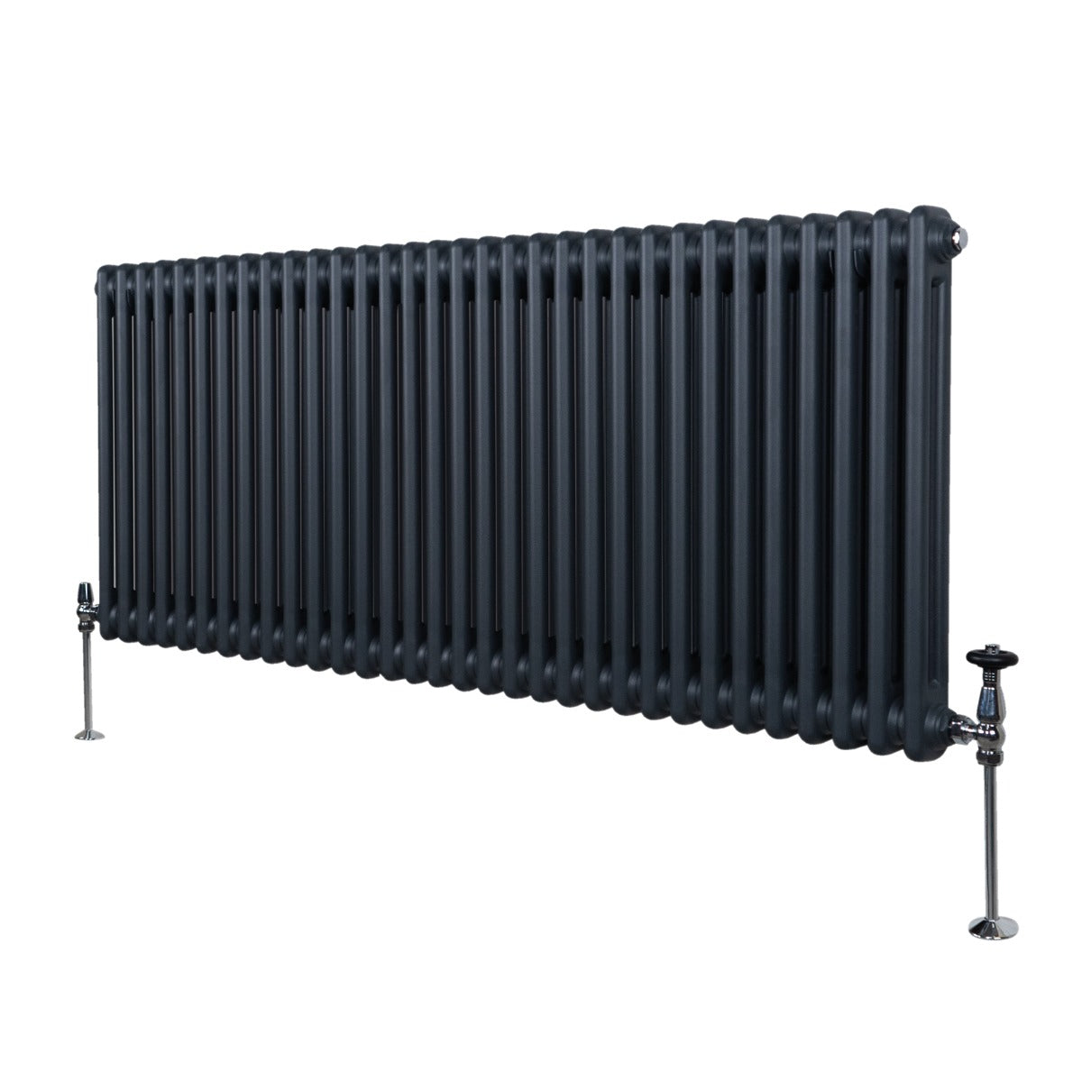 Traditionele 2 Kolom Radiator - 600 x 1462mm - Antraciet Grijs