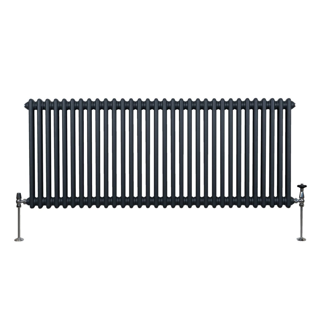 Traditionele 2 Kolom Radiator - 600 x 1462mm - Antraciet Grijs