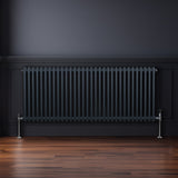 Traditionele 2 Kolom Radiator - 600 x 1462mm - Antraciet Grijs