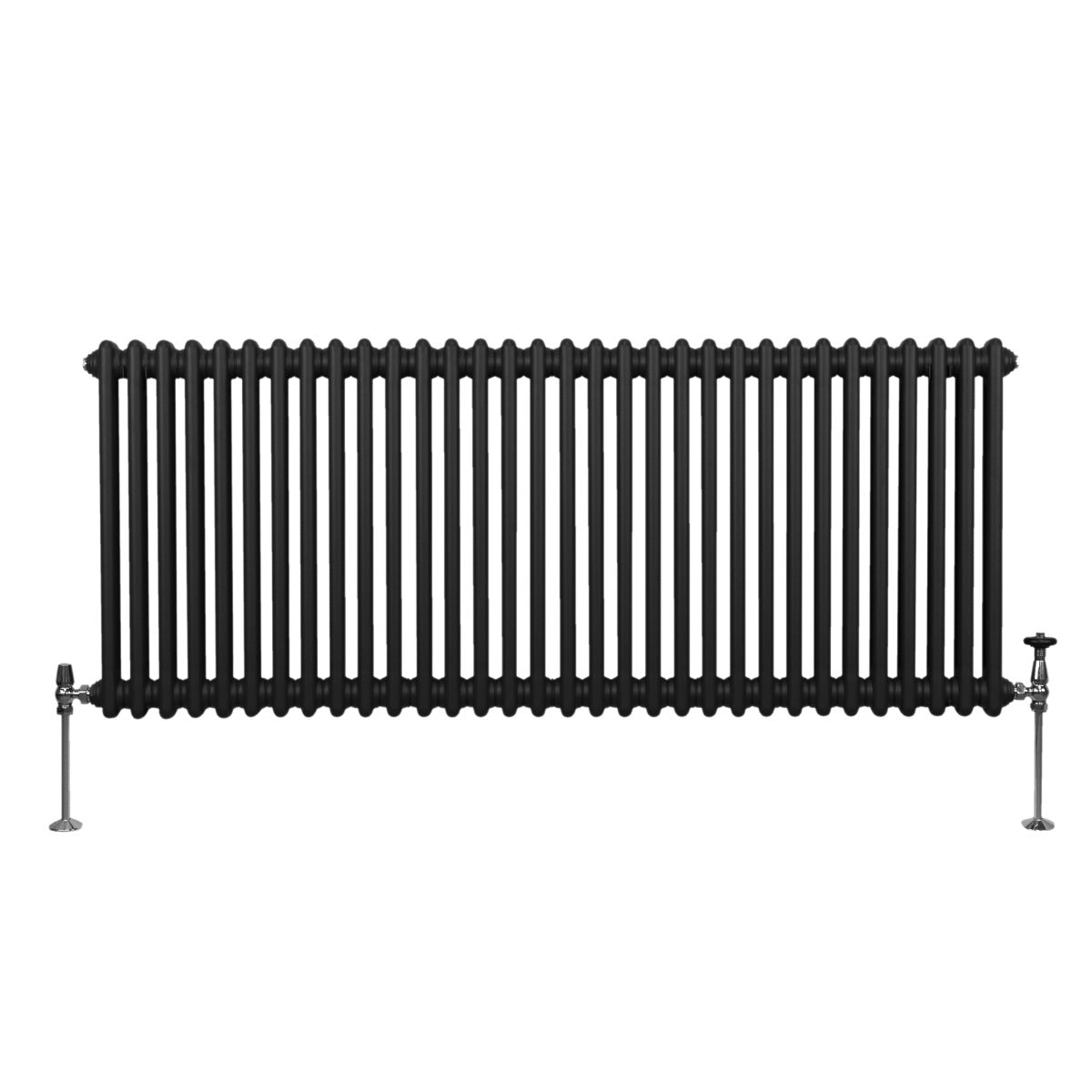 Traditionele 2 Kolom Radiator - 600 x 1462mm - Zwart