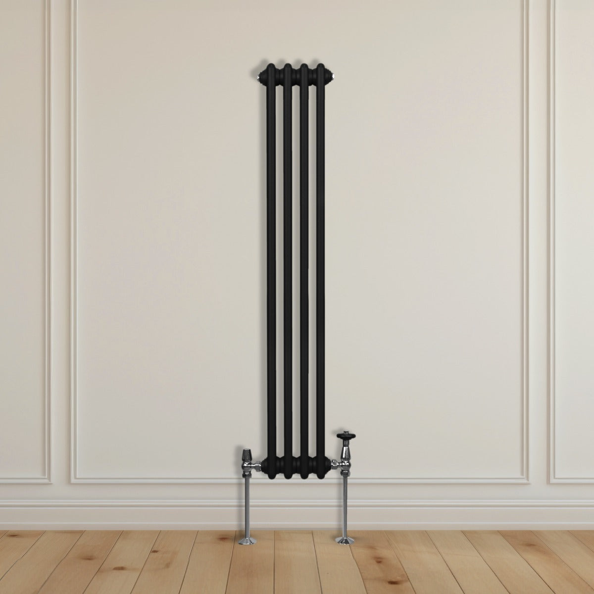 Traditionele 2-kolomsradiator - 1500 x 202 mm - Zwart