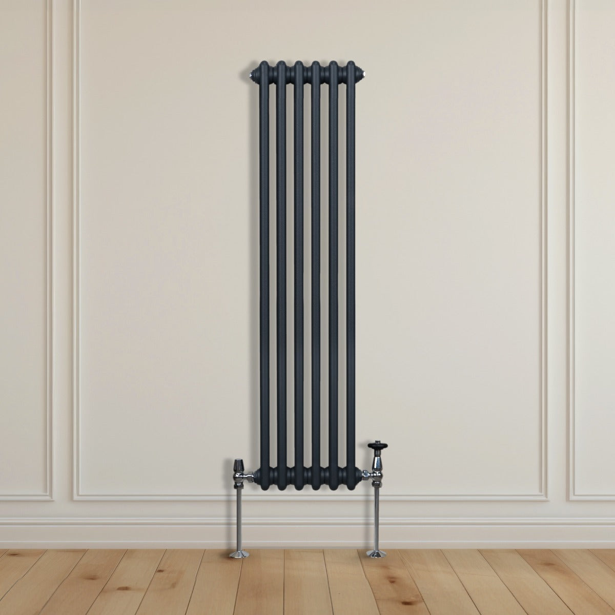 Traditionele 2-kolomsradiator - 1500 x 292 mm - Antracietgrijs