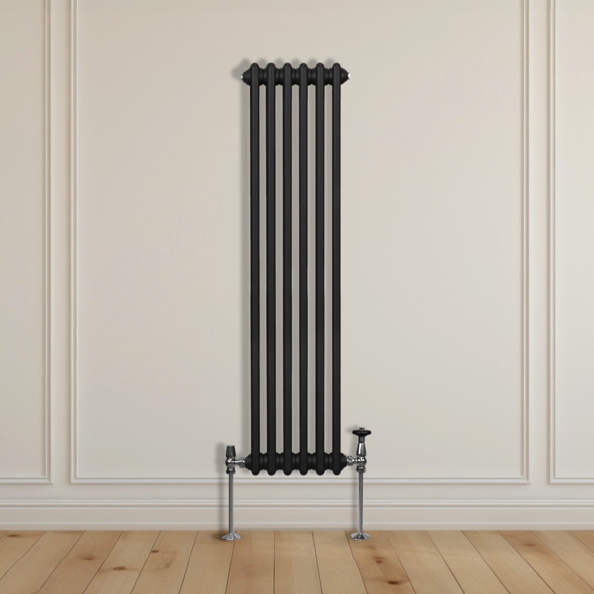 Traditionele 2-kolomsradiator - 1500 x 292 mm - Zwart