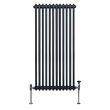 Traditionele 2-Kolom Radiator - 1500 x 562mm - Antraciet Grijs