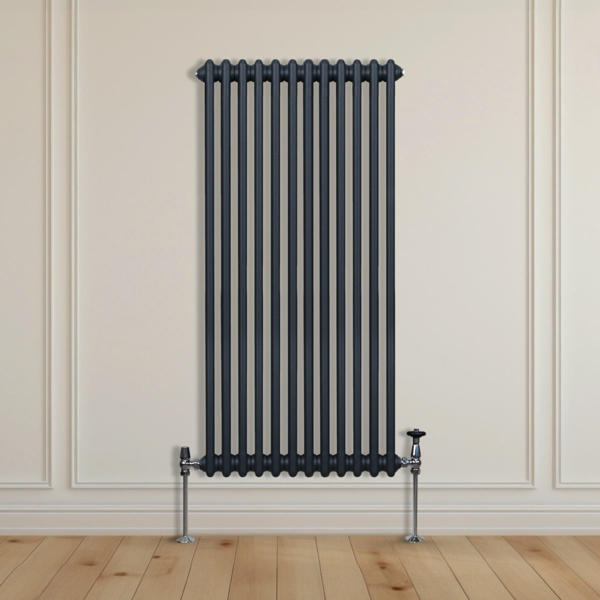 Traditionele 2-Kolom Radiator - 1500 x 562mm - Antraciet Grijs