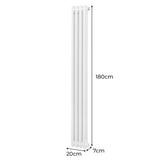 Traditionele 2-kolomsradiator - 1800 x 202 mm - Wit