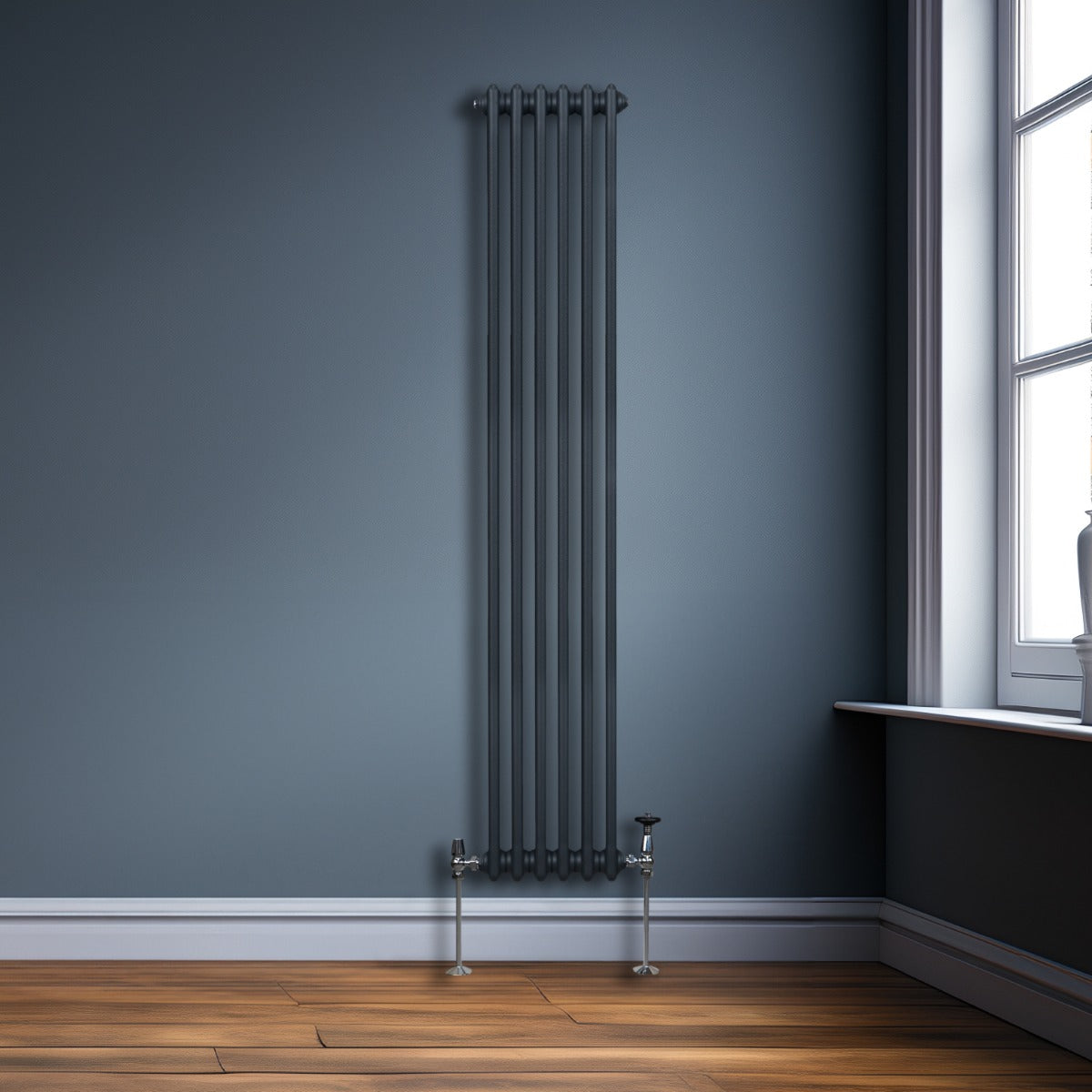 Traditionele 2-kolomsradiator - 1800 x 292 mm - Antracietgrijs