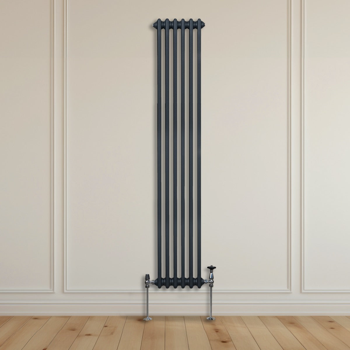 Traditionele 2-kolomsradiator - 1800 x 292 mm - Antracietgrijs