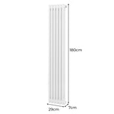 Traditionele 2-kolomsradiator - 1800 x 292 mm - Wit