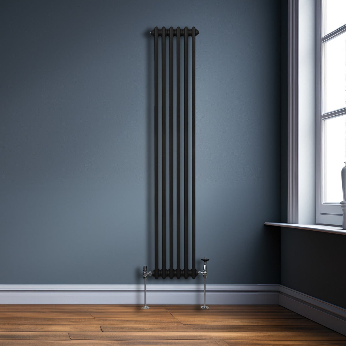 Traditionele 2-kolomsradiator - 1800 x 292 mm - Zwart