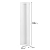 Traditionele 2-kolomsradiator - 1800 x 382 mm - Wit