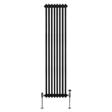 Traditionele 2-kolomsradiator - 1800 x 382 mm - Zwart