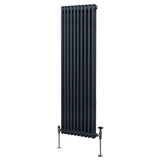 Traditionele 2 Kolom Verticaal Radiator - 1800 x 472mm - Grijs