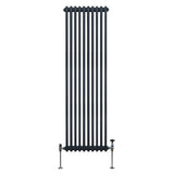 Traditionele 2 Kolom Verticaal Radiator - 1800 x 472mm - Grijs