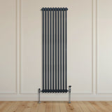 Traditionele 2 Kolom Verticaal Radiator - 1800 x 472mm - Grijs