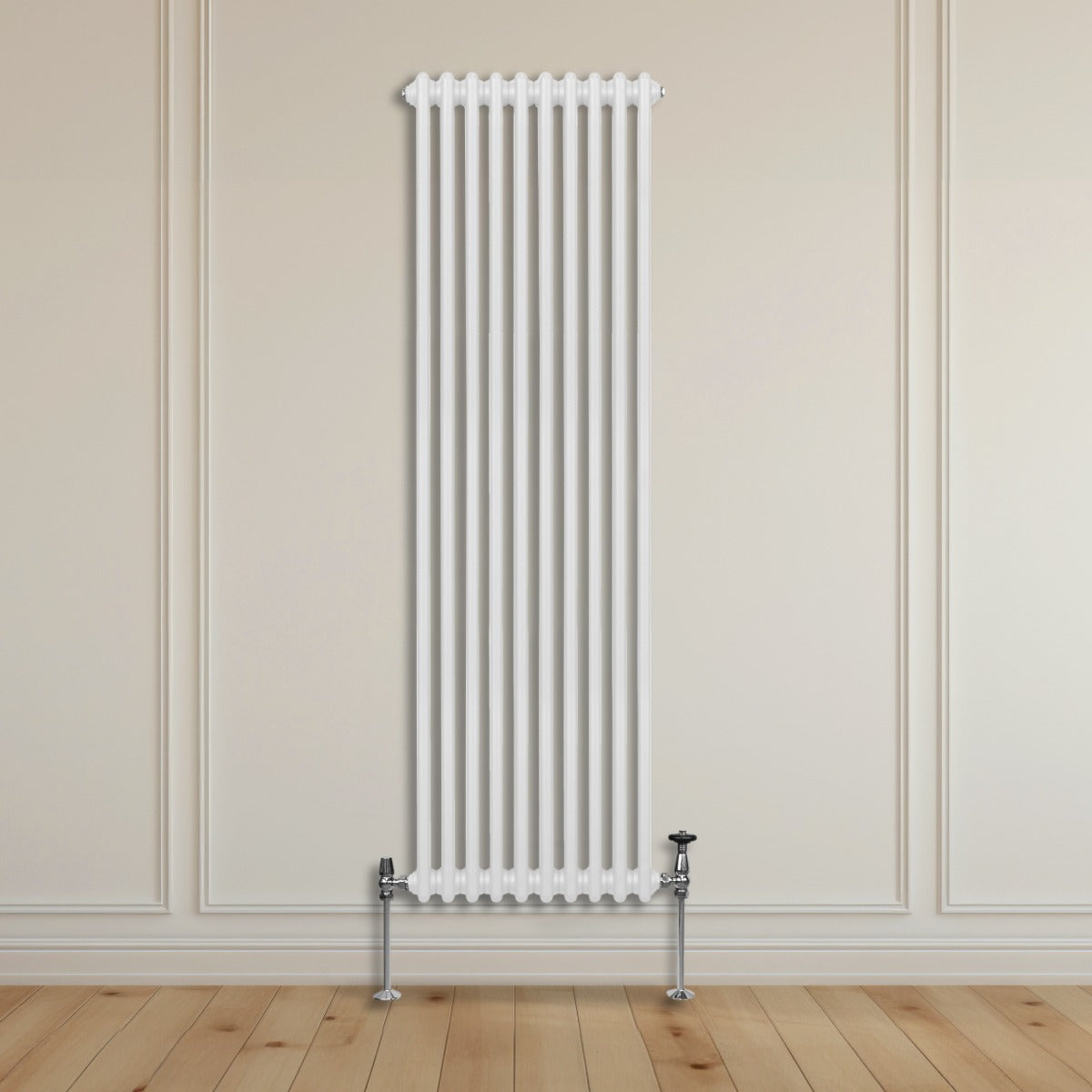 Traditionele 2 Kolom Verticaal Radiator - 1800 x 472mm - Wit