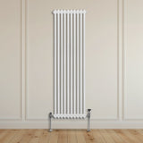 Traditionele 2 Kolom Verticaal Radiator - 1800 x 472mm - Wit