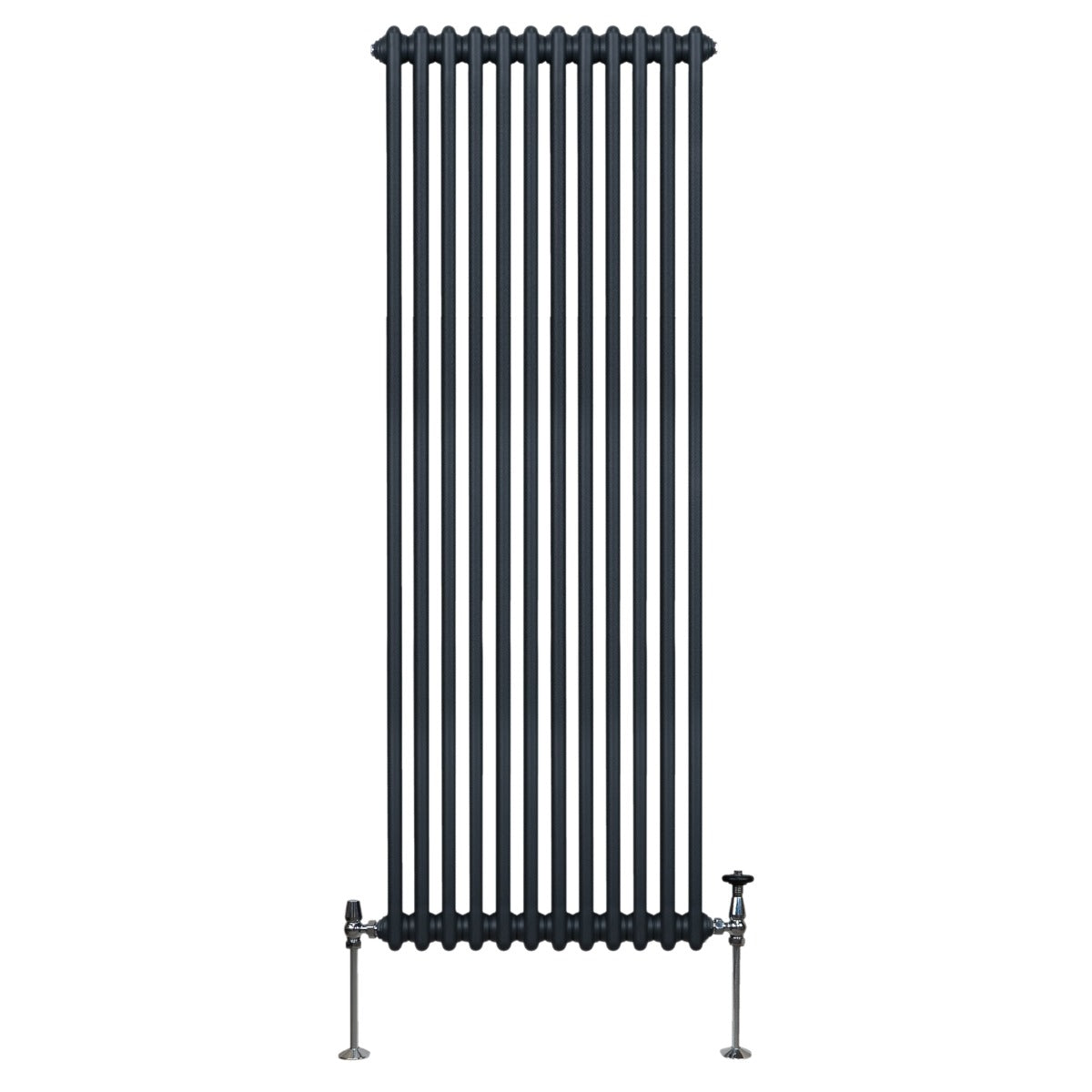 Traditionele 2 Kolom Verticaal Radiator - 1800 x 562mm - Grijs