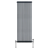 Traditionele 2 Kolom Verticaal Radiator - 1800 x 562mm - Grijs