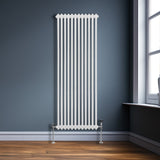 Traditionele 2 Kolom Verticaal Radiator - 1800 x 562mm - Wit