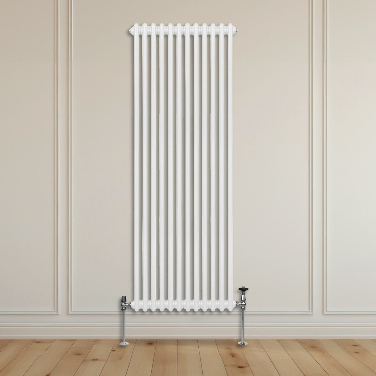 Traditionele 2 Kolom Verticaal Radiator - 1800 x 562mm - Wit