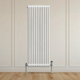 Traditionele 2 Kolom Verticaal Radiator - 1800 x 562mm - Wit