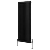 Traditionele 2 Kolom Verticaal Radiator - 1800 x 562mm - Zwart