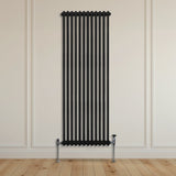 Traditionele 2 Kolom Verticaal Radiator - 1800 x 562mm - Zwart