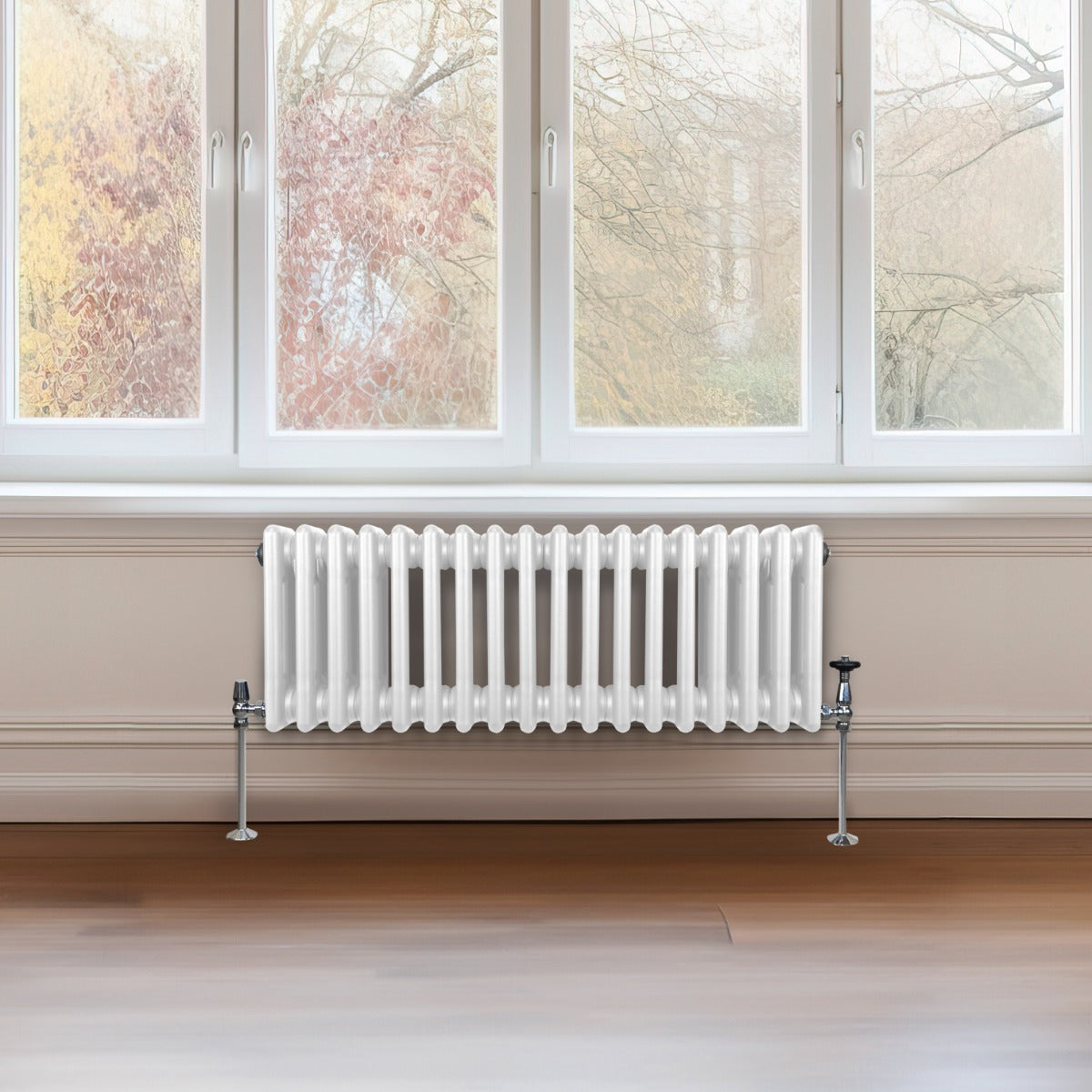 Traditionele 3 Kolom Radiator - 300 x 832mm - Wit