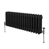 Traditionele 3 Kolom Radiator - 300 x 832mm - Zwart