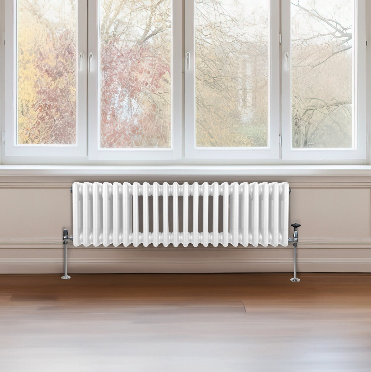 Traditionele 3 Kolom Radiator - 300 x 1012mm - Wit