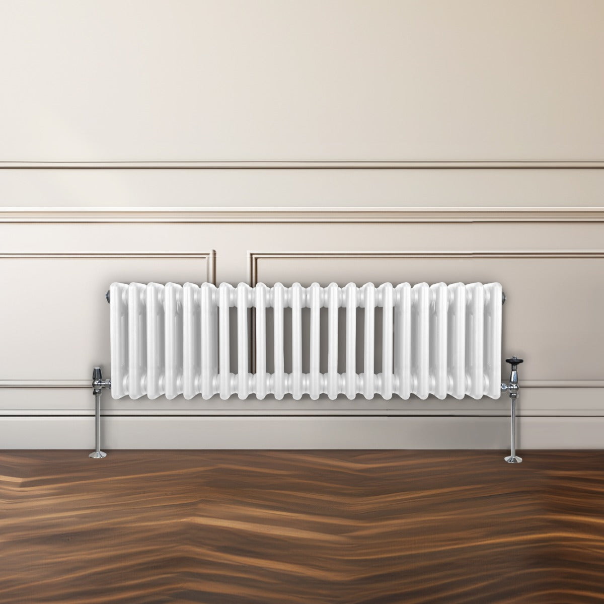 Traditionele 3 Kolom Radiator - 300 x 1012mm - Wit