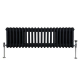 Traditionele 3 Kolom Radiator - 300 x 1012mm - Zwart